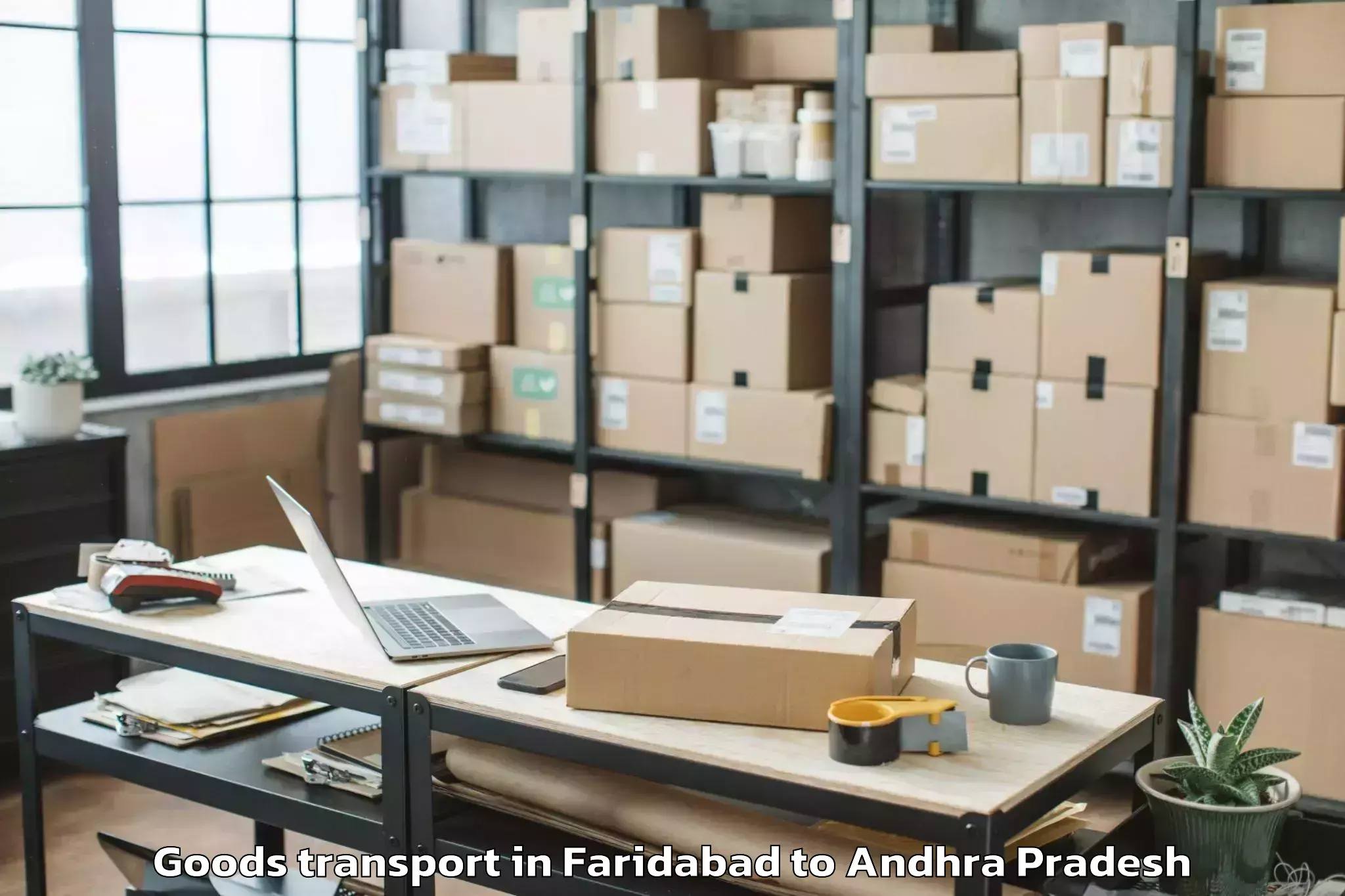 Discover Faridabad to Sattenapalle Goods Transport